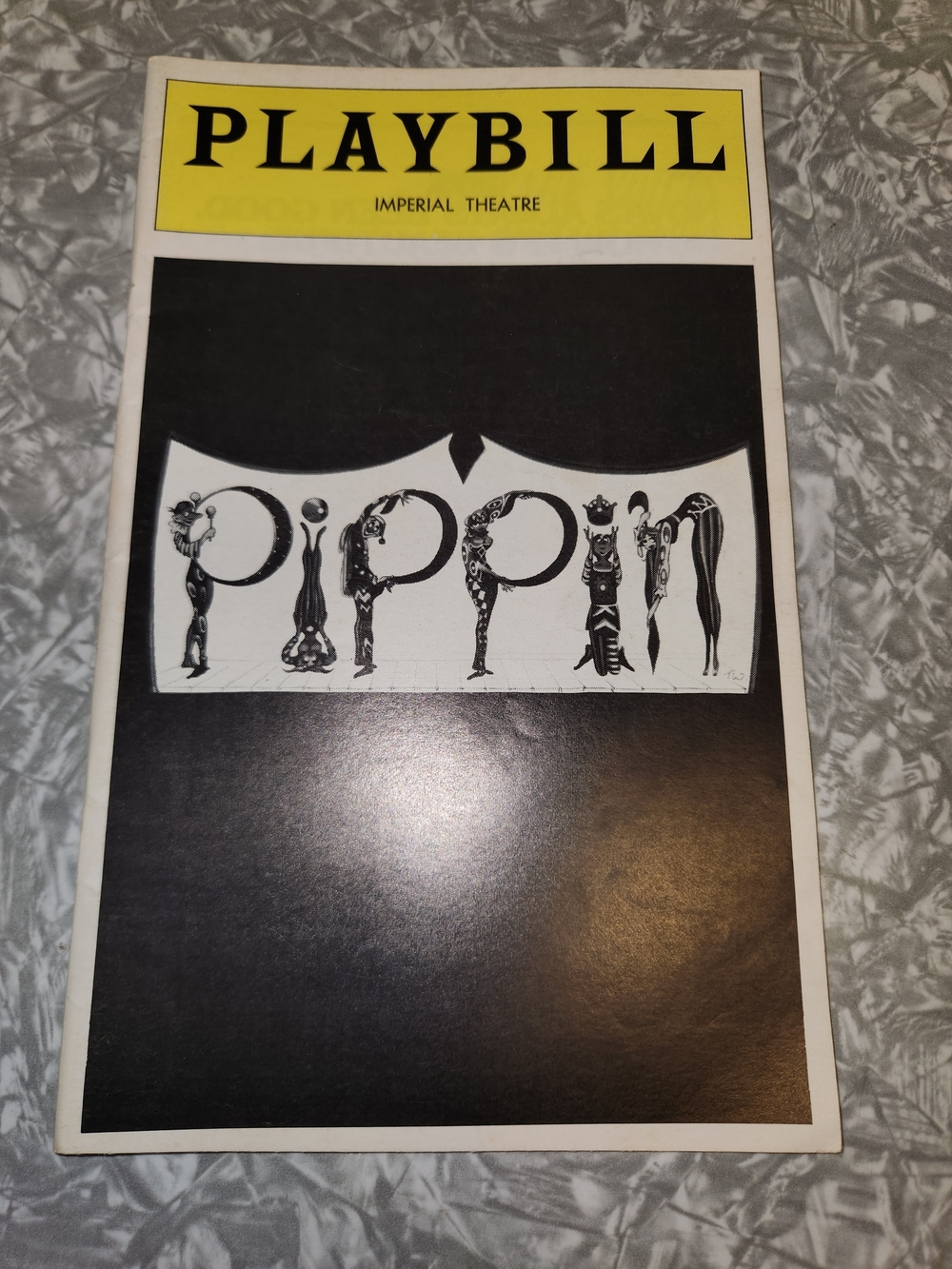 10/ 74  Pippin Playbill Imperial Theatre Program - Black/ White Cover